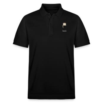 Sloth philosopher - Stanley/Stella Unisex Organic Polo Shirt PREPSTER - black - Front - Roxy (174cm) & Andy (188cm)