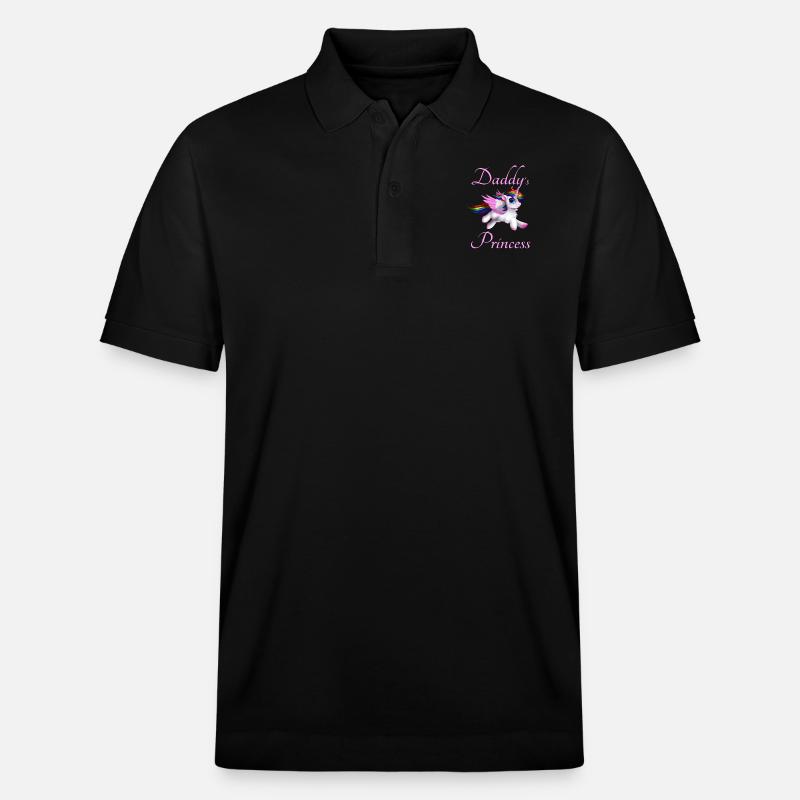 Papa Princesse Papa Princesse Unicorn Design - Polo PREPSTER bio Stanley/Stella Unisexe - noir