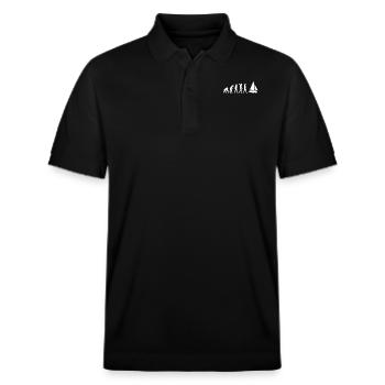 The evolution from a prehistoric man to a sailor - Stanley/Stella Unisex Organic Polo Shirt PREPSTER - black - Front - Roxy (174cm) & Andy (188cm)