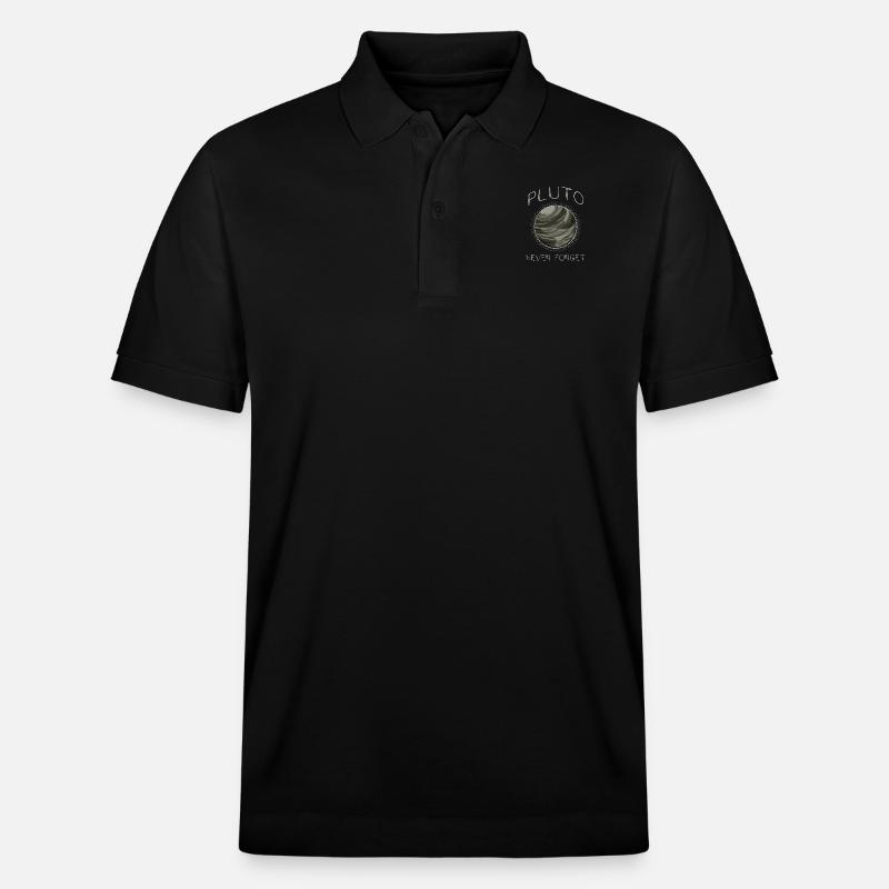 Pluto Planet Geschenk - Stanley/Stella Unisex Bio-Poloshirt PREPSTER - Schwarz