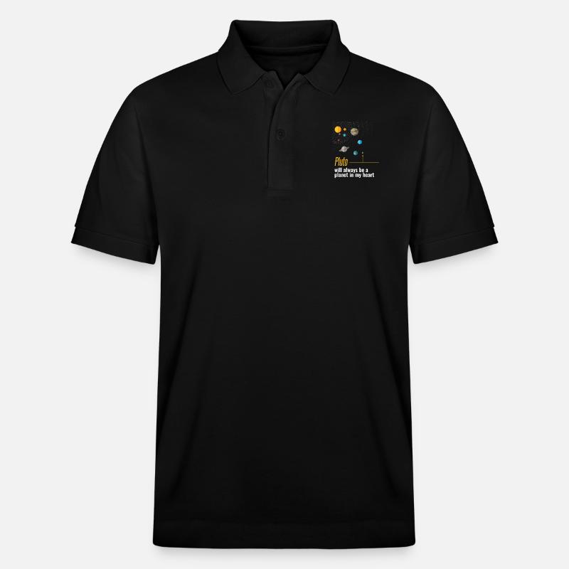 Pluton sera toujours une planète dans mon coeur - Polo PREPSTER bio Stanley/Stella Unisexe - noir