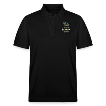 Love and trust - Stanley/Stella Unisex Organic Polo Shirt PREPSTER - black - Front - Roxy (174cm) & Andy (188cm)