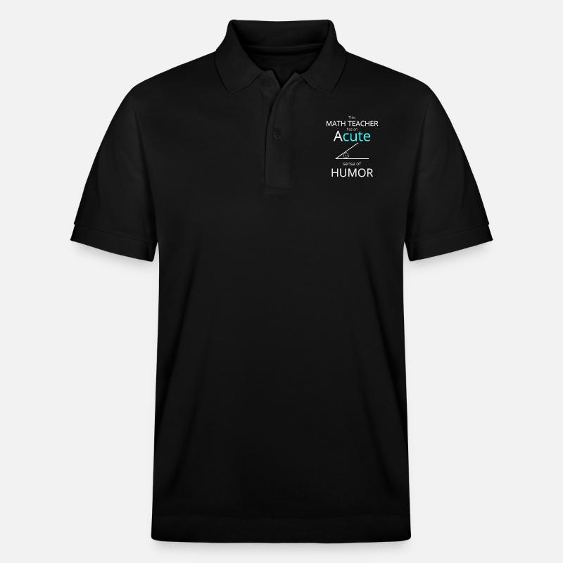 Funny Math Teacher Sens aigu de l'humour Design - Polo PREPSTER bio Stanley/Stella Unisexe - noir