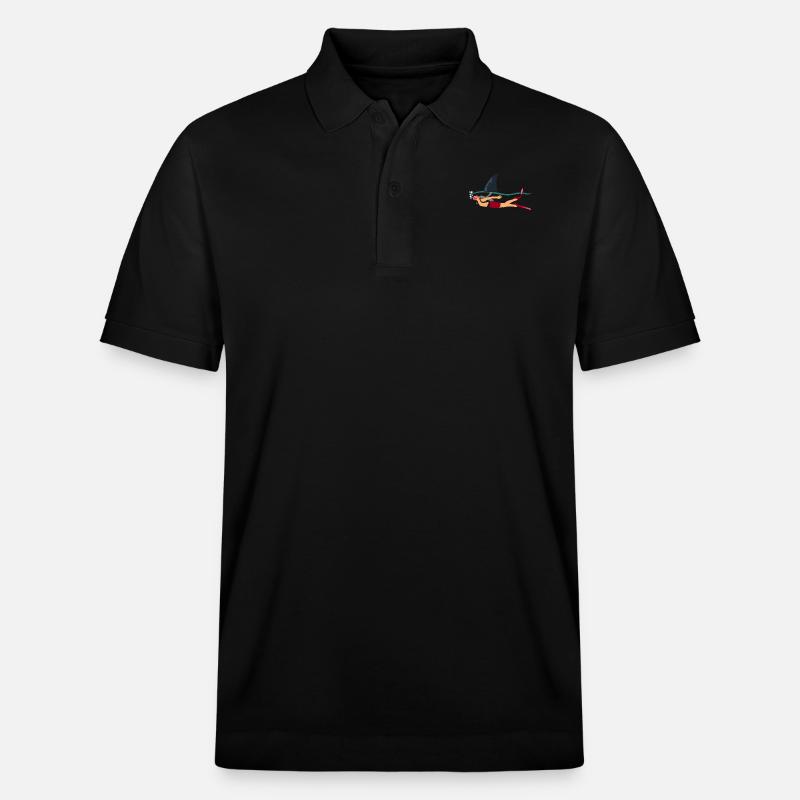 Human Shark - Stanley/Stella Unisex Bio-Poloshirt PREPSTER - Schwarz
