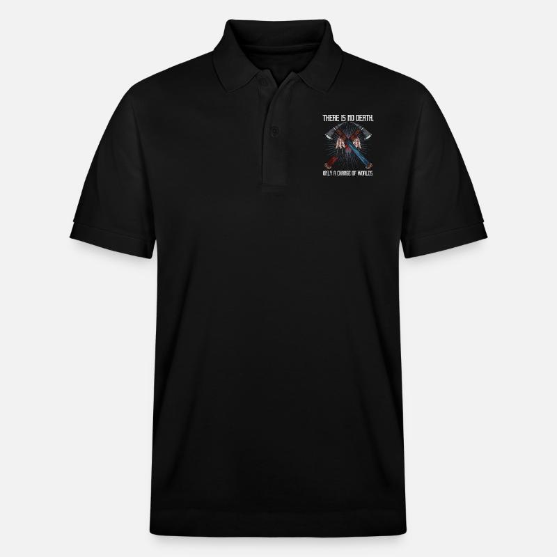 Indianer Tomahawk - Stanley/Stella Unisex Bio-Poloshirt PREPSTER - Schwarz