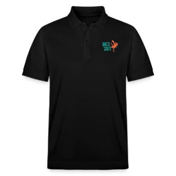 Breakdance - Stanley/Stella Unisex Organic Polo Shirt PREPSTER - black - Front - Roxy (174cm) & Andy (188cm)