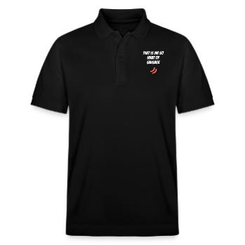 C'est moi saucisse drôle motif Denglisch noir - Polo PREPSTER bio Stanley/Stella Unisexe - noir - Devant - Roxy (174cm) & Andy (188cm)