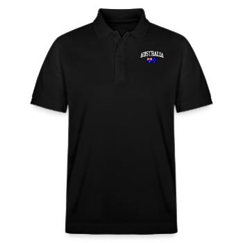 Australia Australia Australia - Stanley/Stella Unisex Organic Polo Shirt PREPSTER - black - Front - Roxy (174cm) & Andy (188cm)