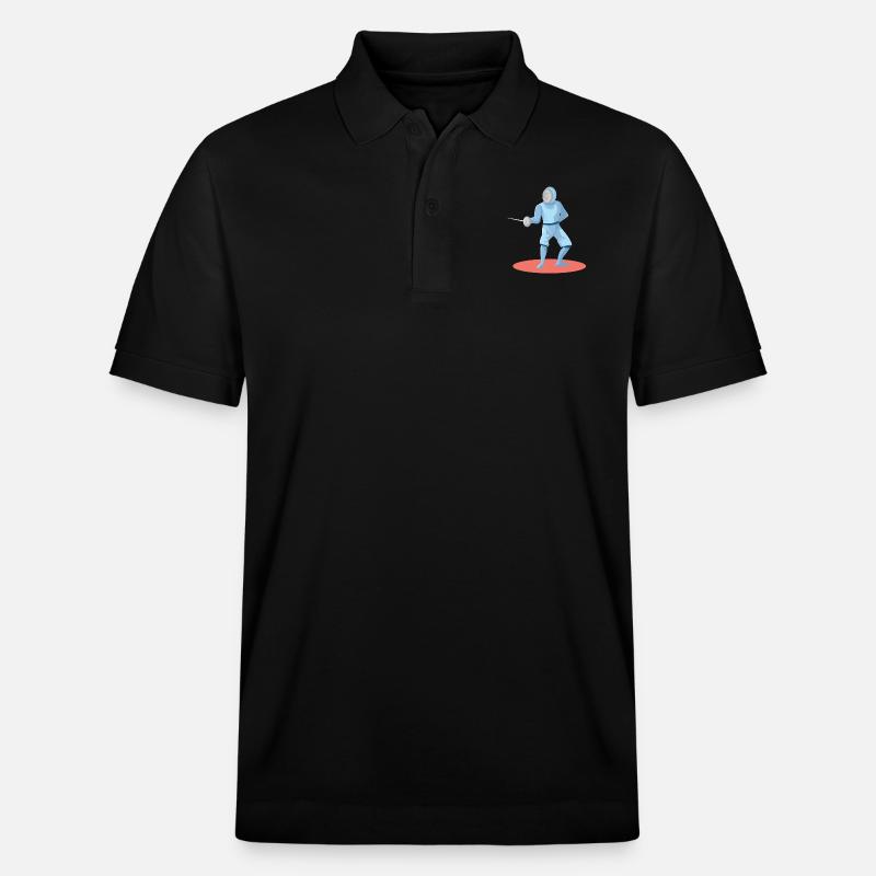 Fechten Fechter Fechterin Florett - Stanley/Stella Unisex Bio-Poloshirt PREPSTER - Schwarz