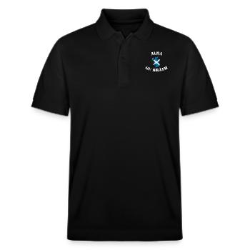 Schottland für immer I Alba gu bràth - Stanley/Stella Unisex Bio-Poloshirt PREPSTER - Schwarz - Vorne - Roxy (174cm) & Andy (188cm)