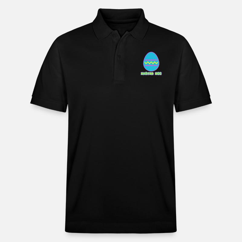 Easter Egg - Oster Ei - Stanley/Stella Unisex Bio-Poloshirt PREPSTER - Schwarz