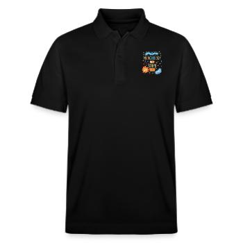 MICROBIOLOGIST: Microbiology Lab Staph Only - Stanley/Stella Unisex Bio-Poloshirt PREPSTER - Schwarz - Vorne - Roxy (174cm) & Andy (188cm)