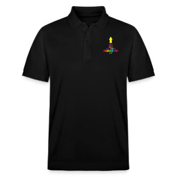 Kinder Schulanfänger Schulanfang Schulkind 2021 - Stanley/Stella Unisex Bio-Poloshirt PREPSTER - Schwarz - Vorne - Roxy (174cm) & Andy (188cm)