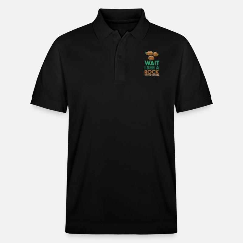 Wait I See A Rock - Stanley/Stella Unisex Bio-Poloshirt PREPSTER - Schwarz