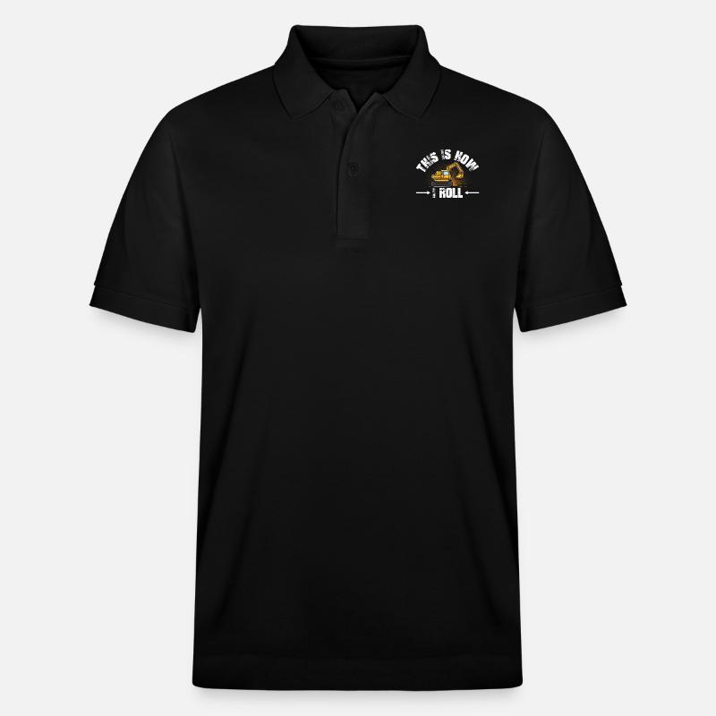 Baggerfahrer Baggern Baggerführer Bagger Geschenk - Stanley/Stella Unisex Bio-Poloshirt PREPSTER - Schwarz