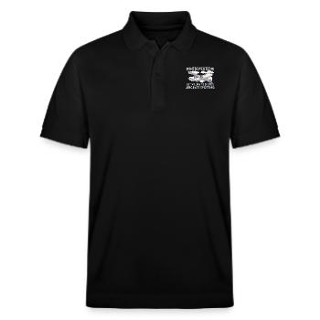 Aircraft Spotting Airplane Aircraft Spotter - Stanley/Stella Unisex Bio-Poloshirt PREPSTER - Schwarz - Vorne - Roxy (174cm) & Andy (188cm)