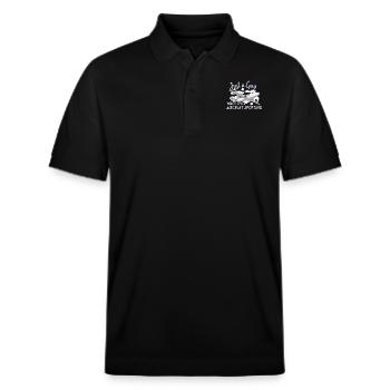 Aircraft Spotting Airplane Aircraft Spotter - Stanley/Stella Unisex Bio-Poloshirt PREPSTER - Schwarz - Vorne - Roxy (174cm) & Andy (188cm)