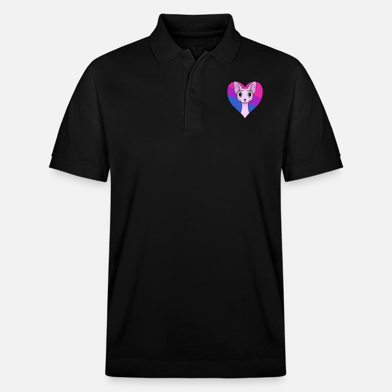 Cadeau bisexuel Sphynx Cat - Polo PREPSTER bio Stanley/Stella Unisexe - noir