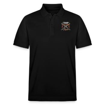 Tontaubenschießen Tontaubenschießen Fallenschießen - Stanley/Stella Unisex Bio-Poloshirt PREPSTER - Schwarz - Vorne - Roxy (174cm) & Andy (188cm)