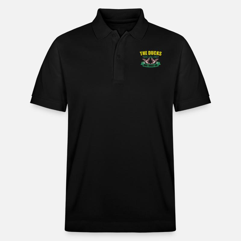 Entenjagd Entenjäger Vogeljagd - Stanley/Stella Unisex Bio-Poloshirt PREPSTER - Schwarz