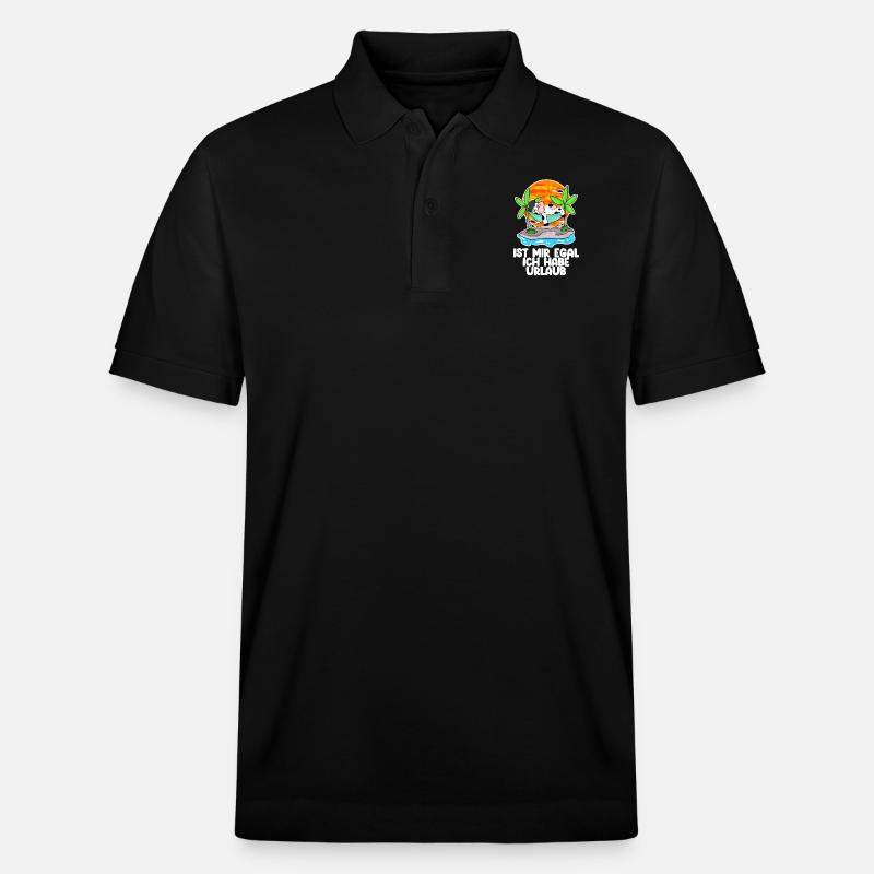 Urlaub - Stanley/Stella Unisex Bio-Poloshirt PREPSTER - Schwarz