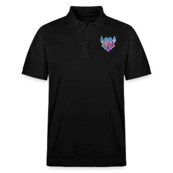 Christianity Cross - Stanley/Stella Unisex Organic Polo Shirt PREPSTER - black - Front - Roxy (174cm) & Andy (188cm)