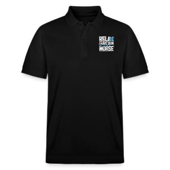 Nurse Nursing Clinic Paramedic - Stanley/Stella Unisex Organic Polo Shirt PREPSTER - black - Front - Roxy (174cm) & Andy (188cm)