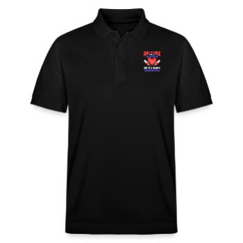 Nurse Nursing Clinic Paramedic - Stanley/Stella Unisex Organic Polo Shirt PREPSTER - black - Front - Roxy (174cm) & Andy (188cm)