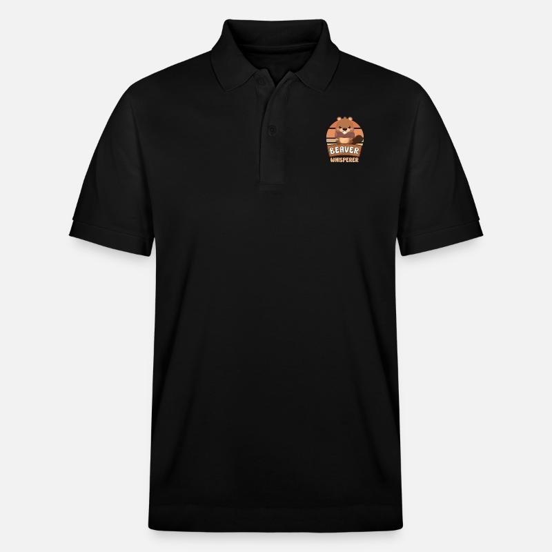 Beaver Fan Beaver Lovers Funny Beaver Gift - Polo PREPSTER bio Stanley/Stella Unisexe - noir