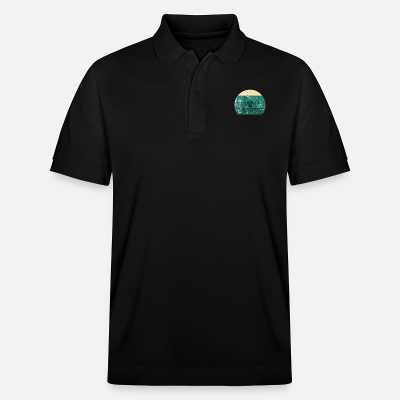 Disc Golf Korb Retro - Stanley/Stella Unisex Bio-Poloshirt PREPSTER - Schwarz