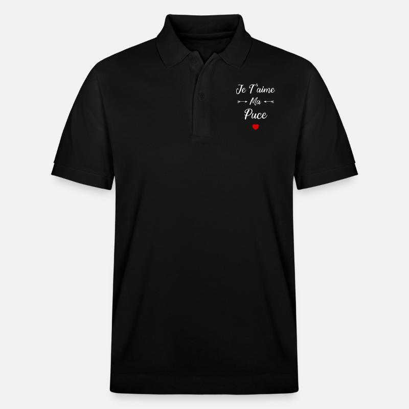 Je t'aime ma puce - Polo PREPSTER bio Stanley/Stella Unisexe - noir