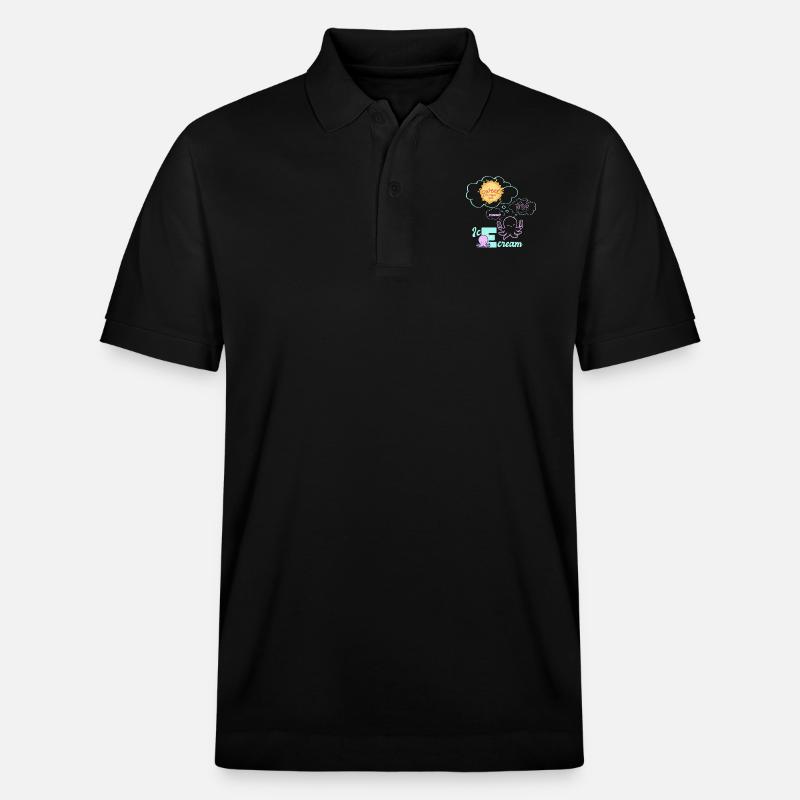 Summertime Icecream - Stanley/Stella Unisex Bio-Poloshirt PREPSTER - Schwarz