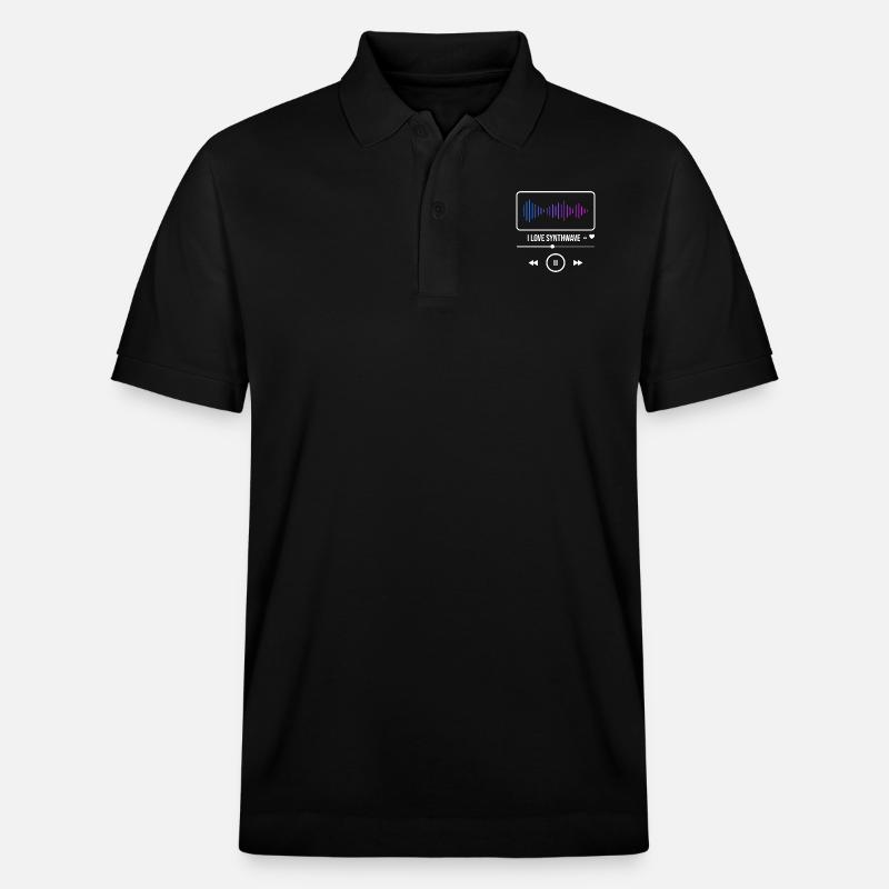 J’adore Synthwave - Polo PREPSTER bio Stanley/Stella Unisexe - noir