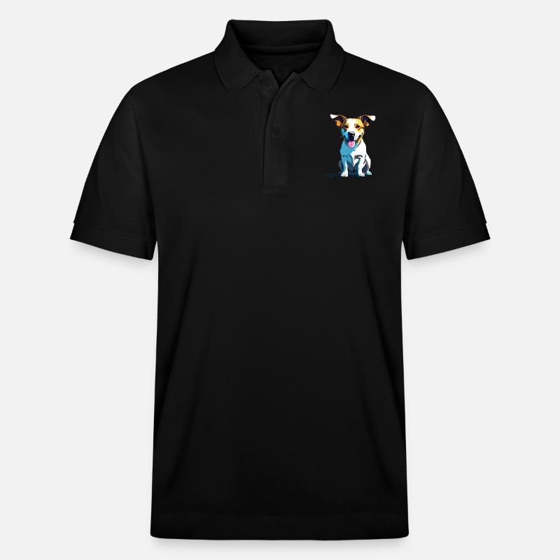 Jack Russel keucht - Stanley/Stella Unisex Bio-Poloshirt PREPSTER - Schwarz