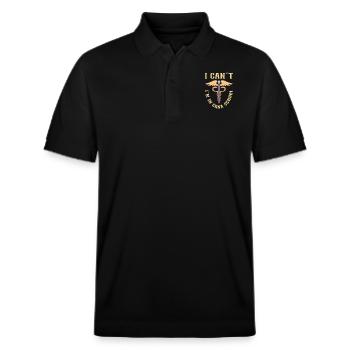 Krankenschwester Krankenpflege Klinik Sanitäter - Stanley/Stella Unisex Bio-Poloshirt PREPSTER - Schwarz - Vorne - Roxy (174cm) & Andy (188cm)