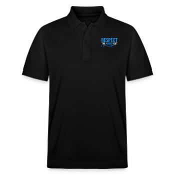 Respect The Knock Out Nurse Anesthetist Gift Idea - Stanley/Stella Unisex Bio-Poloshirt PREPSTER - Schwarz - Vorne - Roxy (174cm) & Andy (188cm)