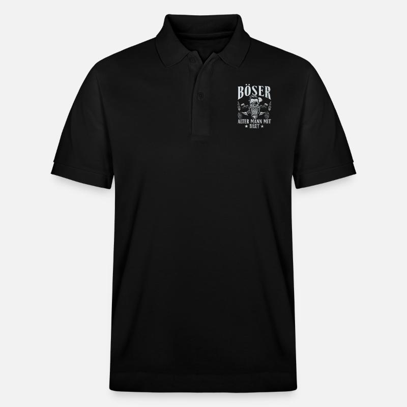 Böser alter Mann mit Bart - Stanley/Stella Unisex Bio-Poloshirt PREPSTER - Schwarz