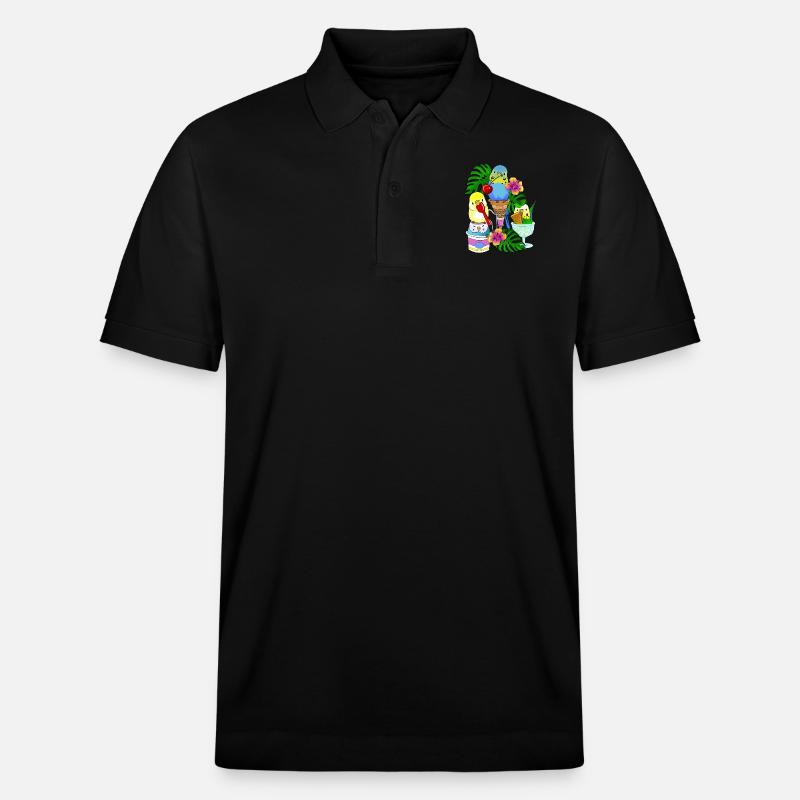 Wellensittich Eis Eiscreme - Stanley/Stella Unisex Bio-Poloshirt PREPSTER - Schwarz