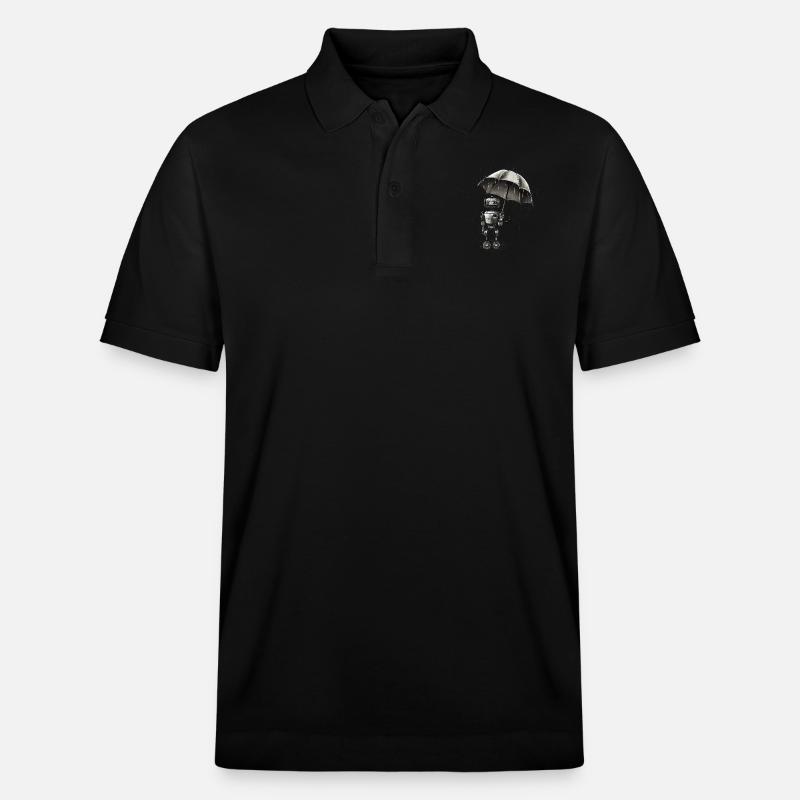 robot in the rain - Stanley/Stella Unisex Bio-Poloshirt PREPSTER - Schwarz