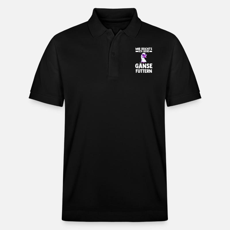 Gans Gänse - Stanley/Stella Unisex Bio-Poloshirt PREPSTER - Schwarz
