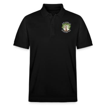 Breath in - Stanley/Stella Unisex Bio-Poloshirt PREPSTER - Schwarz - Vorne - Roxy (174cm) & Andy (188cm)