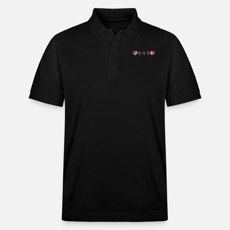 Dänemark - Stanley/Stella Unisex Bio-Poloshirt PREPSTER - Schwarz