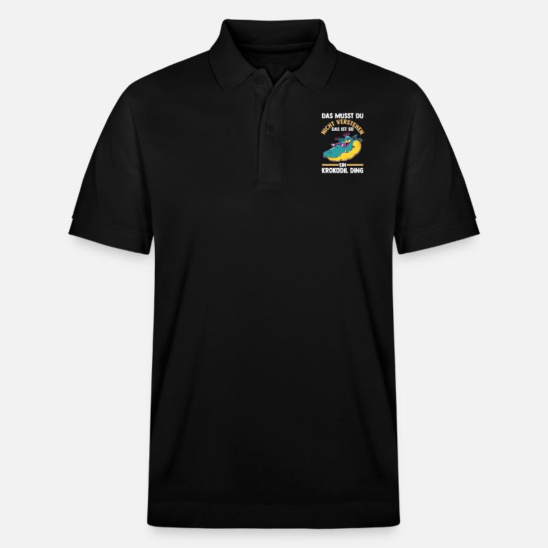 Krokodile - Stanley/Stella Unisex Bio-Poloshirt PREPSTER - Schwarz