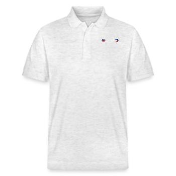 Philippinen - Stanley/Stella Unisex Bio-Poloshirt PREPSTER - Weiß meliert - Vorne - Roxy (174cm) & Andy (188cm)