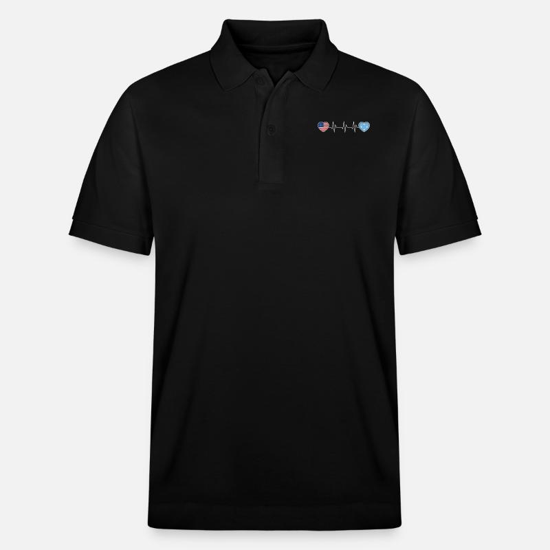 Mikronesien - Stanley/Stella Unisex Bio-Poloshirt PREPSTER - Schwarz