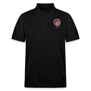 American Samoa - Stanley/Stella Unisex Organic Polo Shirt PREPSTER - black - Front - Roxy (174cm) & Andy (188cm)