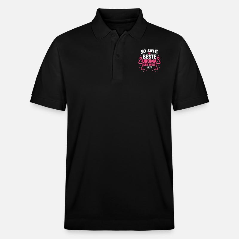 Urgroßmutter Beste Uroma - Stanley/Stella Unisex Bio-Poloshirt PREPSTER - Schwarz