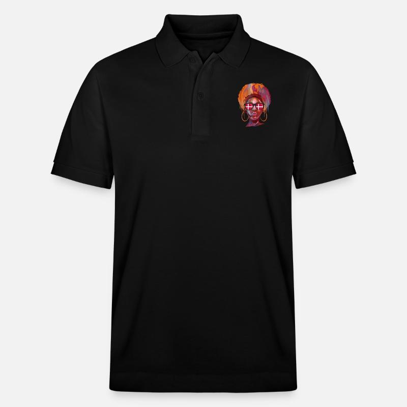 Dänemark - Stanley/Stella Unisex Bio-Poloshirt PREPSTER - Schwarz