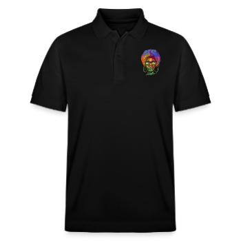 Neukaledonien - Stanley/Stella Unisex Bio-Poloshirt PREPSTER - Schwarz - Vorne - Roxy (174cm) & Andy (188cm)
