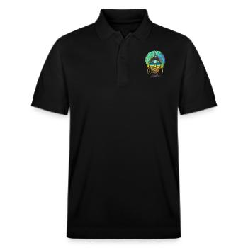 Ruanda - Stanley/Stella Unisex Bio-Poloshirt PREPSTER - Schwarz - Vorne - Roxy (174cm) & Andy (188cm)